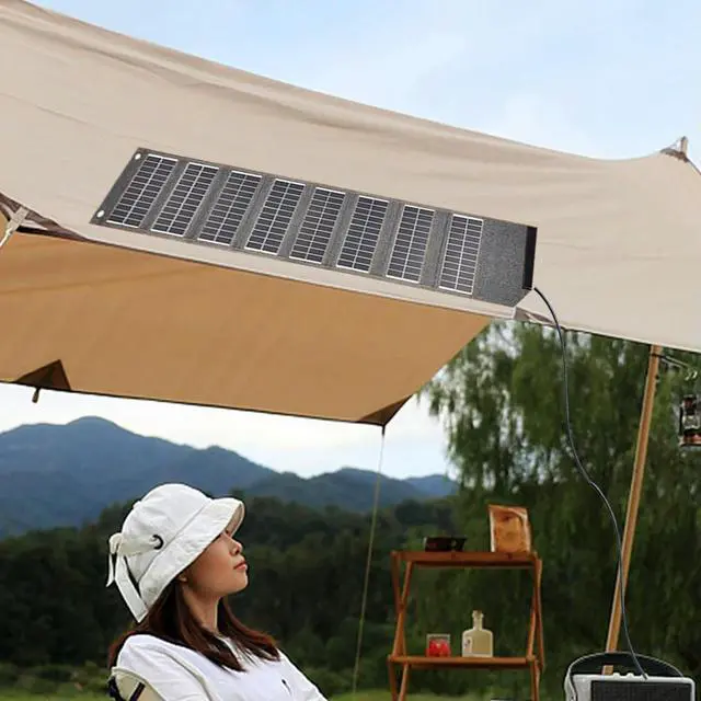 Alt view image 2 of 3 - USB Portable Charger High Conversion Efficiency 16W 5V Foldable Solar Panel Portable Solar Charger for Cell Phone