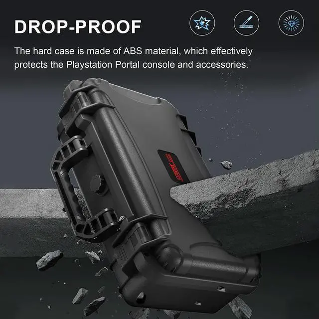 Alt view image 3 of 3 - Hard Carrying Case Waterproof Shockproof Travel Carry Bag Anti-scratch Handheld Game Console Carrying Bag for Portal