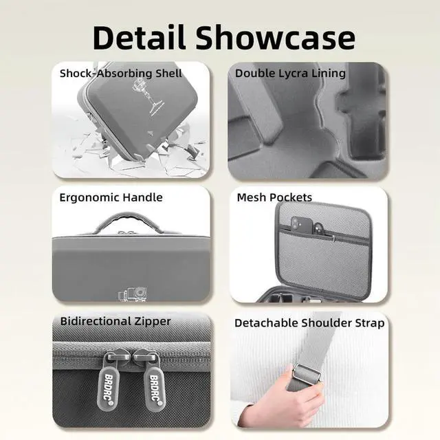 Main image of For RS 4 Mini Carrying Case PU Travel Shoulder Bag Anti-Scratch Protective Travel Box Protective Case Stabilizer Accessories
