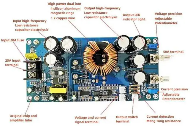 Main image of DC-DC Step-Down Power Supply Converter Adjustable Solar Stabilizers Voltage Regulators DC 20V-70V