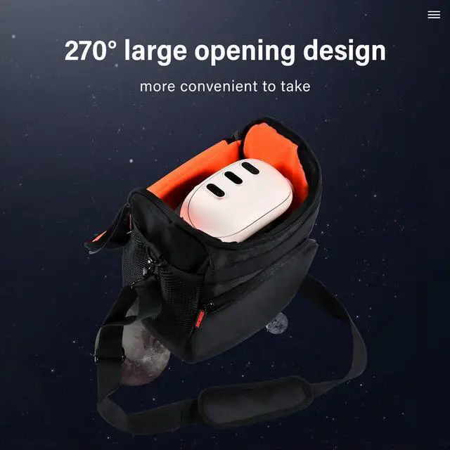 Alt view image 3 of 3 - Travel Carrying Case Waterproof Travel Case W/ Shoulder Strap Travel Home Bag for Quest 3S VR Accessories