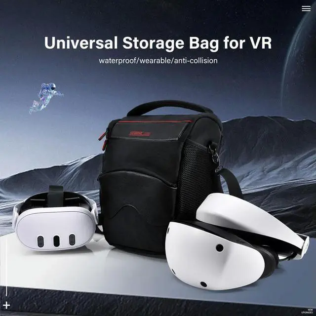 Alt view image 2 of 3 - Travel Carrying Case Waterproof Travel Case W/ Shoulder Strap Travel Home Bag for Quest 3S VR Accessories