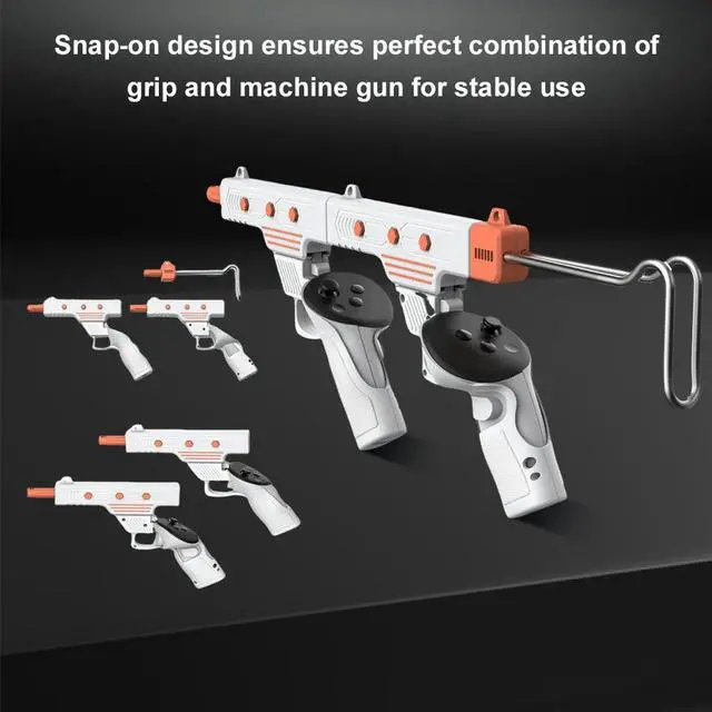 Alt view image 2 of 3 - VR Gunstock VR Shooting Game Accessories VR Controller Stock Rifle Adapter Controller Grips for Quest 3/3S