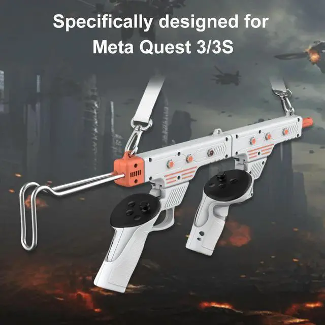 Alt view image 3 of 3 - VR Gunstock VR Shooting Game Accessories VR Controller Stock Rifle Adapter Controller Grips for Quest 3/3S