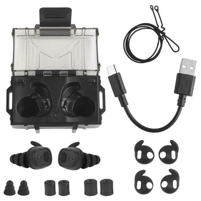 Alt view image 3 of 3 - Bluetooth-Compatible 5.3 Wireless Earbuds 26dB Noise Reduction Noise Cancelling Earbuds USB Charging for Law Enforcement
