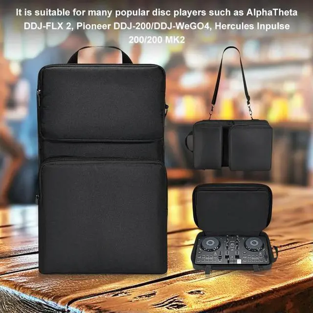 Alt view image 2 of 3 - DJ Controller Case Protective Carrying Case with Adjustable Shoulder Strap DJ Travel Carrying Bag for Pioneer DDJ-200/DDJ-WeGO4