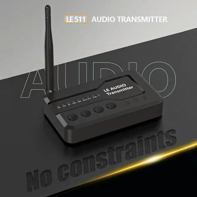 Alt view image 2 of 3 - LE Home Stereo Audio Transmitter Adapter with USB/AUX/Opt/Coax Bluetooth-Compatible 5.3 BT Transmitter for Gaming Watching Music