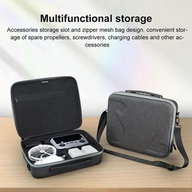 Alt view image 3 of 3 - Portable Travel Shoulder Bag Shockproof Case Case Handbag for Flip Drone RC 2/RC-N3 and Batteries