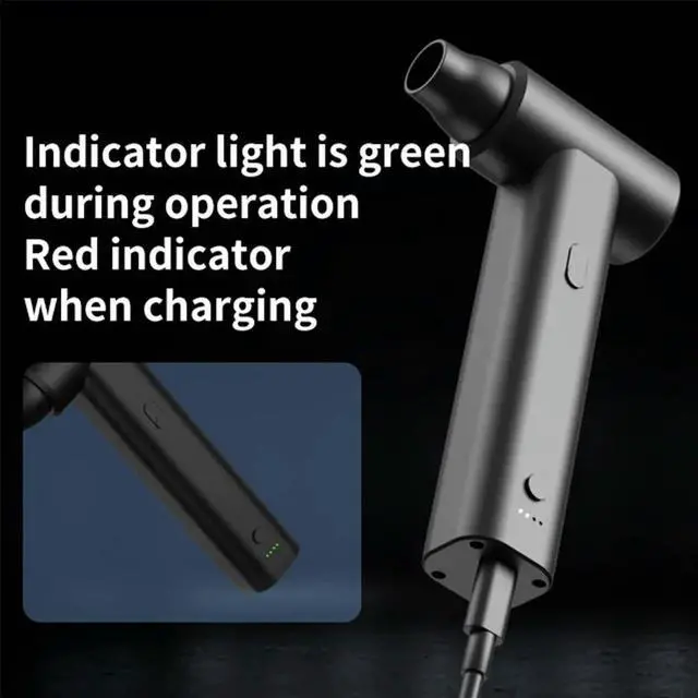Main image of Electric Duster 120000PRM 2 in 1 Air Blower & Vacuum Cleaner USB Rechargeable Cordless Air Blower for Keyboard Computer Cleaning