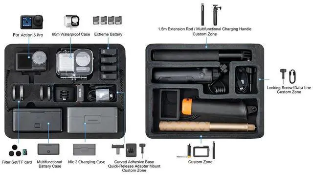 Main image of Hard Carrying Case Waterproof Portable Case Shockproof Box Secure Case for Action 5 Pro Camera Accessories