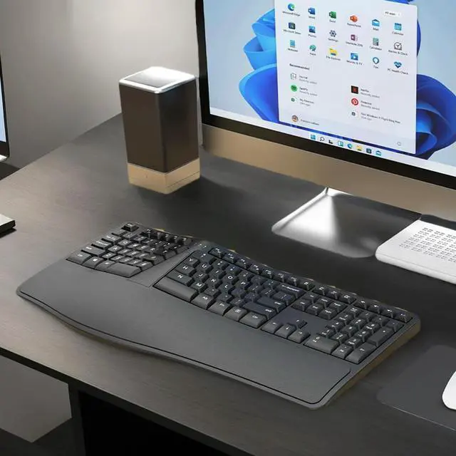 Alt view image 2 of 3 - K9 USB Wired Keyboard with Wrist Rest Gaming Keyboard 110 Keys Computer Keyboard for Business Office
