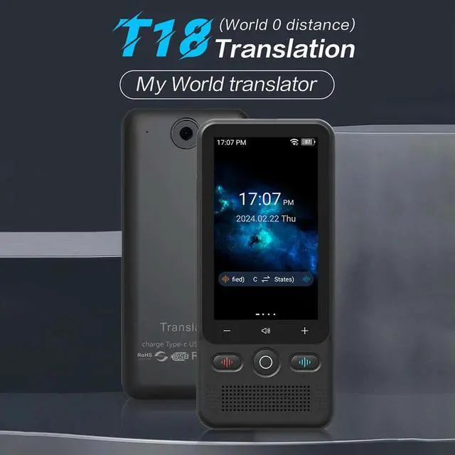 Alt view image 2 of 3 - 138 Languages Offline Voice Translator Device Two-Way Language Translator Real-Time Translator for Business Learning Travel