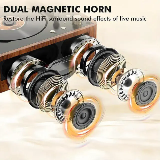 Main image of Wireless CD Player Bluetooth-Compatible Rechargeable CD Music Player 3.5mm AUX Desktop CD Player Home Decor