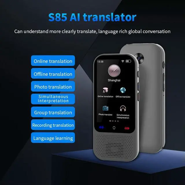 Alt view image 3 of 3 - Instant Voice Translator Support 138 Languages ChatGPT Function ChatGpt Offline&Recording&Photo Translator 3inch HD Touch Screen