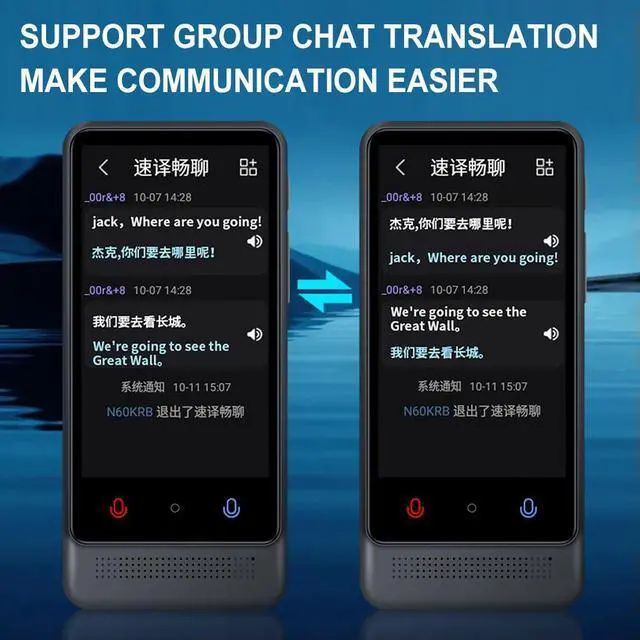 Alt view image 2 of 3 - Language Translator Device 137 Languages Online/Offline/Recording/Photo Translation Portable Instant Translator Voice Translator