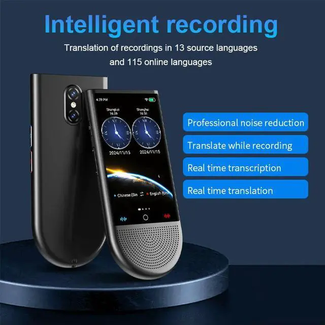 Alt view image 3 of 3 - S15 4G Portable AI Translator 148 Languages Language Translator Device Instant Voice Translator for Travel Learning Business