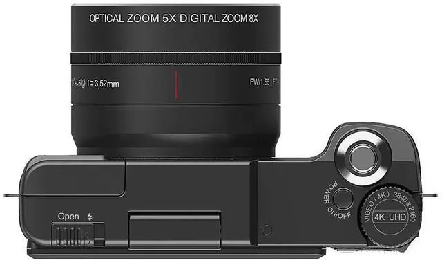 Main image of 4K 48MP Digital Camera Auto Focus Compact Camera 5X Optical Zoom & 8X Digital Zoom Photo Camera with & Flash Zoom Camera