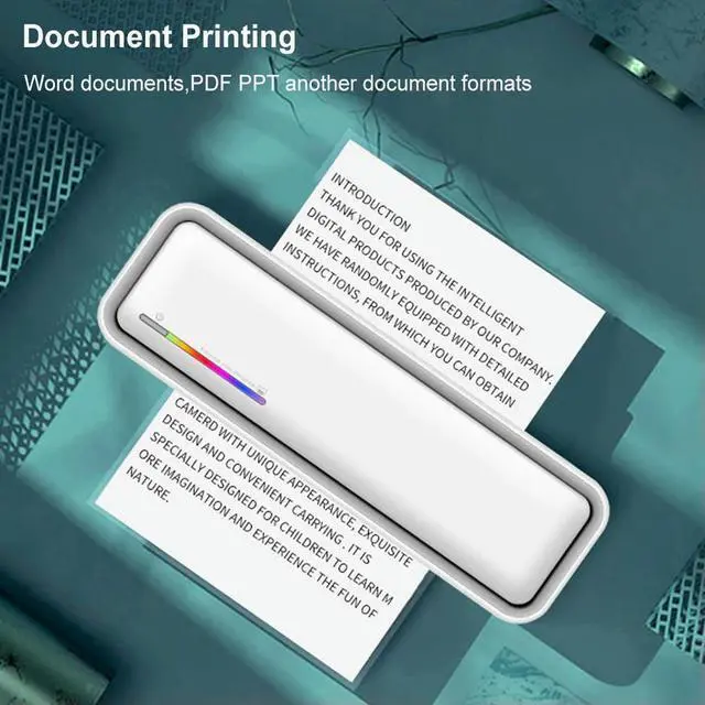 Alt view image 3 of 3 - Thermal A4 Mobile Printer Inkless Bluetooth-Compatible Wireless Portable Printer with Printing Paper Min Portable A4 el Maker
