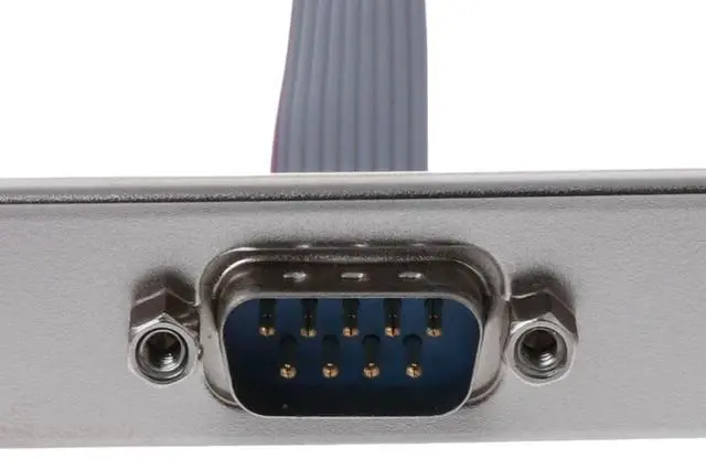 Alt view image 2 of 3 - 1pc For Motherboard 9 Pin Female to RS232 DB9 Pin Com Port Ribbon Serial Cable Connector Bracket with Cable