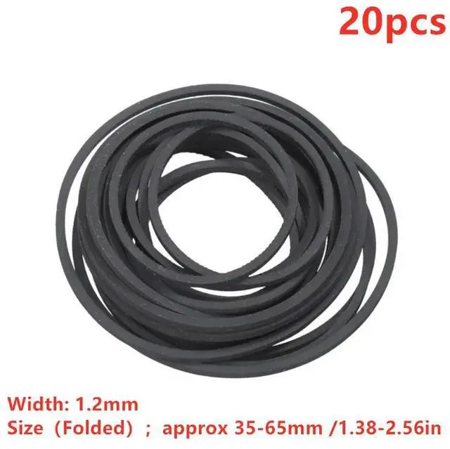 Main image of 20PCS Rubber Belt 35-65mm Mixed for CD Video Machines Walkman DVD Turntable Cassette Players Rubber Belts Width 1.2mm