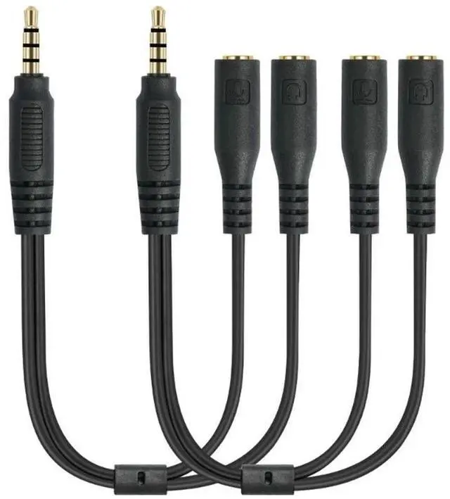 Main image of Dual Female Audio Cable Y Splitter Cable 3.5 Mm 1 Male To 2 Female for Earphone Headset Headphone MP3 MP4 Stereo Plug Adapter