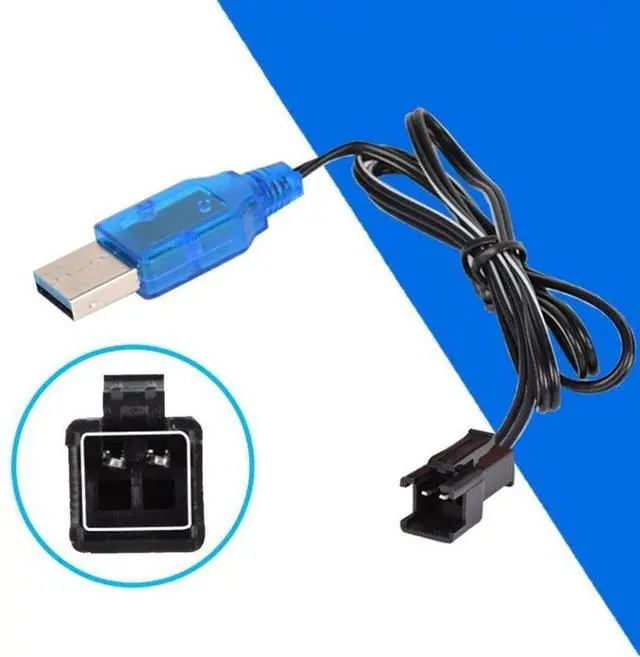 Alt view image 2 of 3 - 1Pc SM-2P 3.7V 400mA NiMh/NiCd/Lithium USB Charger Cable SM 2P Forward Plug Electric Toy Charging Cable