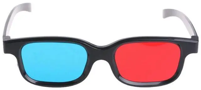 Alt view image 3 of 3 - Universal Black Frame Red Blue Cyan Anaglyph 3D Glasses 0.2mm For Movie Game DVD