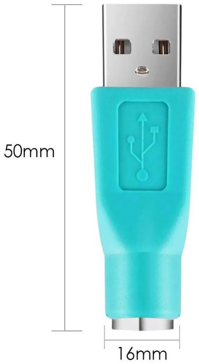 Alt view image 3 of 3 - PS/2 Female to USB Male Adapter Converter Connector for Keyboard Mouse