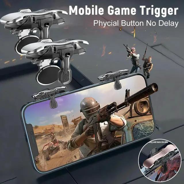 Alt view image 2 of 3 - 1 Pair PUBG Mobile Phone Game Trigger Controller Joystick for 4-13mm Thickness