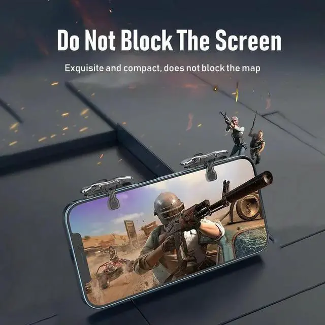 Alt view image 3 of 3 - 1 Pair PUBG Mobile Phone Game Trigger Controller Joystick for 4-13mm Thickness