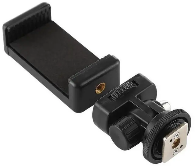 Main image of Camera Hot Shoe Phone Tripod Mount Adapter 360° Rotation Camera Hot Shoe Phone Holder for DSLR Camera