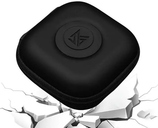 Alt view image 3 of 3 - PU Case Bag Protable Case Pressure Shock Absorption Headphones Box Bag Anti-scratch Package Case with Lanyard for IEM KZ