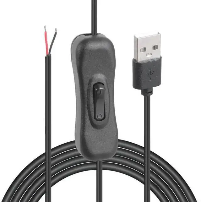 Main image of LED Strip USB Connector Cable Extension 2 pin Power Supply Wire on/off Switch Electrical 5V Wire For LED Lighting Fan Speaker