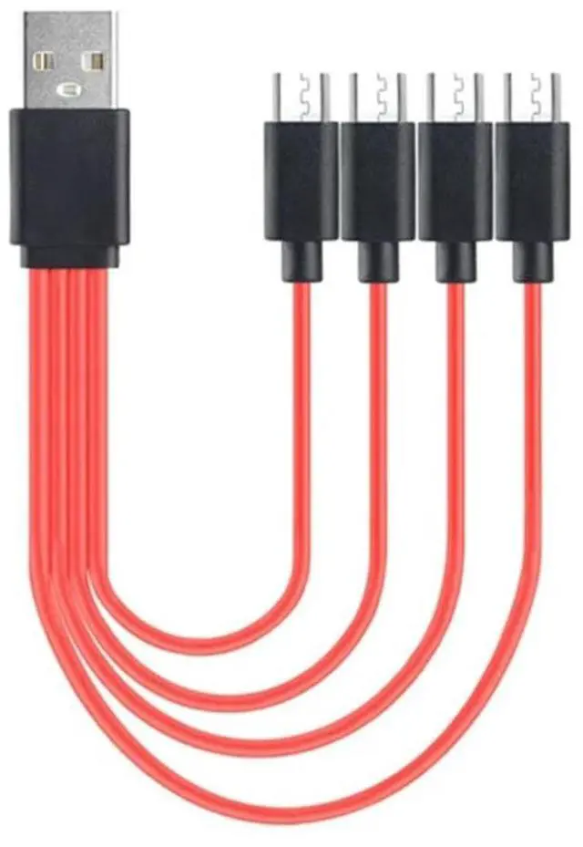 Alt view image 2 of 3 - Multi Micro USB Charging Cable 4 in 1 USB 2.0 A Male to 4 Micro USB Male,Micro USB Splitter Cable Charging Cord Adapter