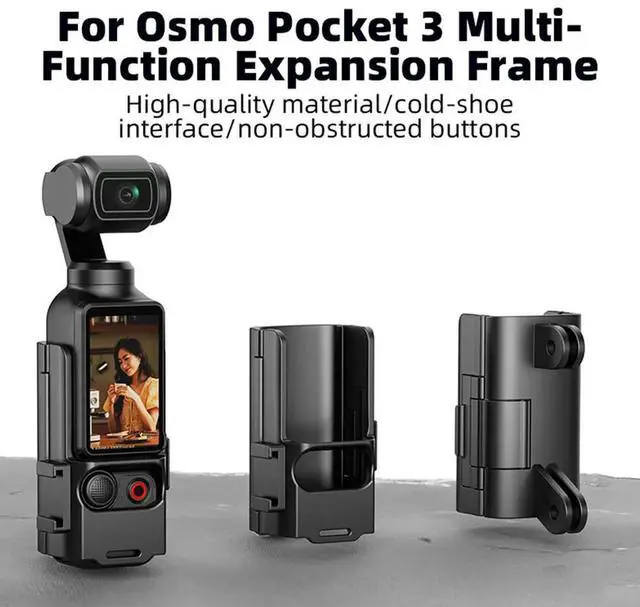 Alt view image 3 of 3 - Protective Case Shell with Cold Shoe Mount Extended Mount Adjustable Protective Fixing Bracket for OSMO Pocket 3 Camera