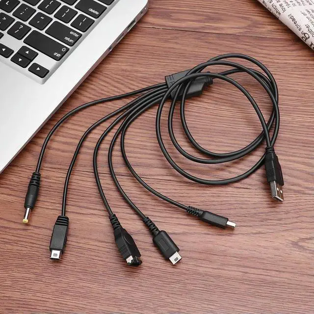 Alt view image 2 of 3 - Hot Sale USB Charger Cable Multi-function 5 in 1 USB Charger Cable Replacement Fit for Nintend 3DS XL NDSLite NDSI LL