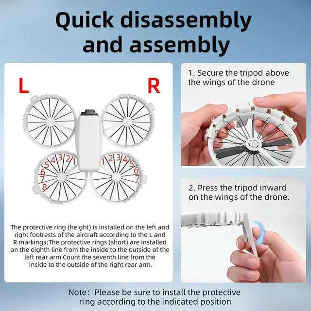 Alt view image 2 of 3 - For Flip Propeller Guard Cover Lightweight Anti-Collision Ring TPU Floating Protector Paddle Protector Drone Accessories