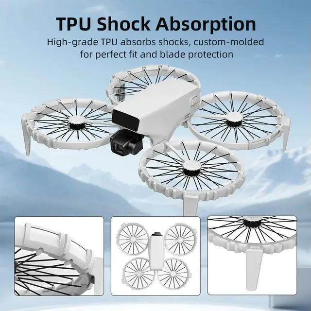 Alt view image 3 of 3 - For Flip Propeller Guard Cover Lightweight Anti-Collision Ring TPU Floating Protector Paddle Protector Drone Accessories