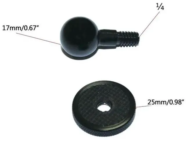 Alt view image 2 of 2 - 17mm Ball Head Mount Adapter 1/4" Screw Super Clamp Clip for Motorcycle Bike Riding Extension Action Phone Camera Bracket