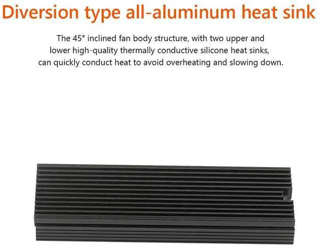 Alt view image 3 of 3 - M.2 NVMe SSD Cooling Heat Sink with Thermal Pad Solid State Hard Disk Cooler Heat-resistance Computer Accessories for M.2 2280