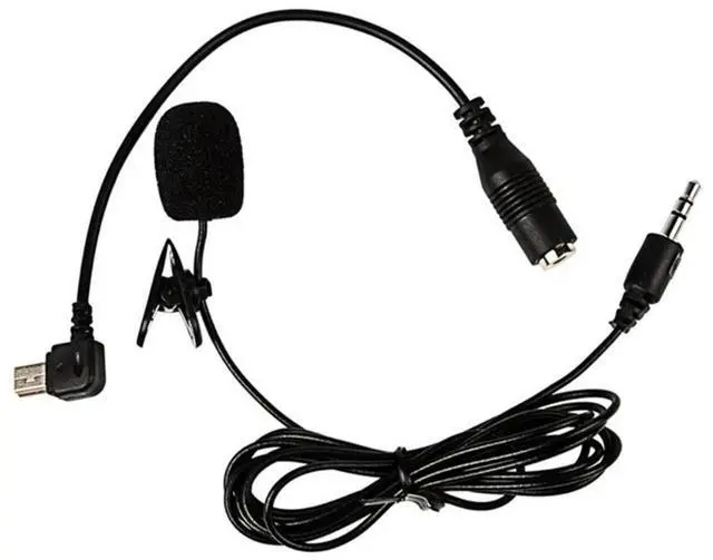 Main image of 3.5mm Active Clip Microphone with Mini USB Audio Adapter Mic Cable for Gopro Hero 3 3+ 4 Action Camera Accessories Kit