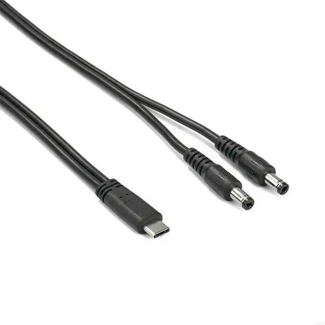 Main image of 60W USB C to DC 5.5 x 2.5mm Power Charging Cord for Laptop 20V USB Type C Male Input to Double DC 5.5 x 2.5mm Male Cable