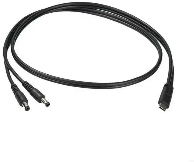Alt view image 2 of 3 - 60W USB C to DC 5.5 x 2.5mm Power Charging Cord for Laptop 20V USB Type C Male Input to Double DC 5.5 x 2.5mm Male Cable