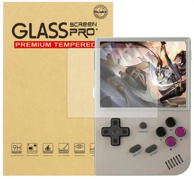 Alt view image 2 of 3 - Tempered Glass Film 9H HD Screen Tempered Film Tempered Glass Protective Film for Anbernic RG35XX/RG35XX Plus Game Accessories