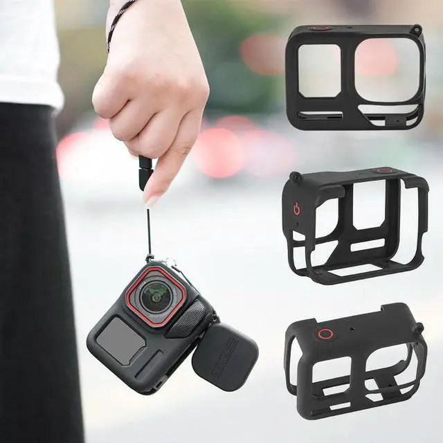 Alt view image 3 of 3 - For Ace Pro 2 Silicone Protective Case Cover Drop-proof Protective Cover Cage for Ace Pro 2 Action Accessories