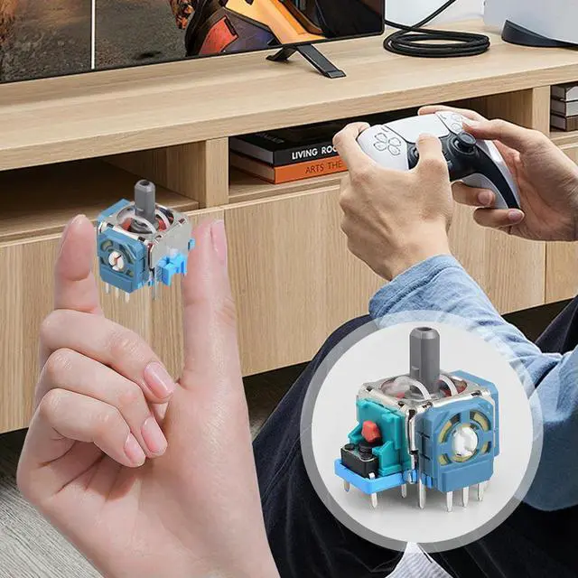 Alt view image 3 of 3 - 2Pcs Replacement 3D Analog Joystick for Wireless Controller Analog 3D Joysticks Replacement for 5 Controller