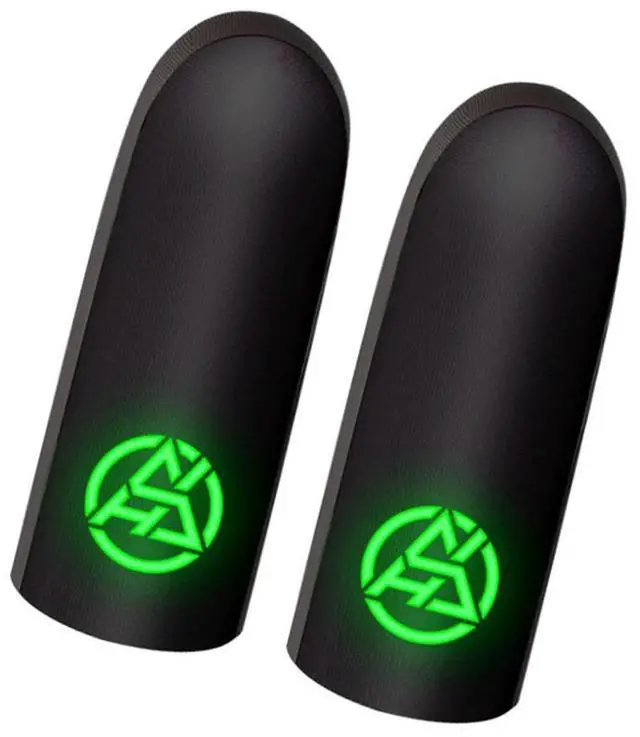 Alt view image 2 of 3 - 1 Pair Game Finger Cover Breathable Sweat Proof Luminous Sensitive Touch Screen Thumb Sleeve 0.3mm Ultra-thin for PUBG Mobile