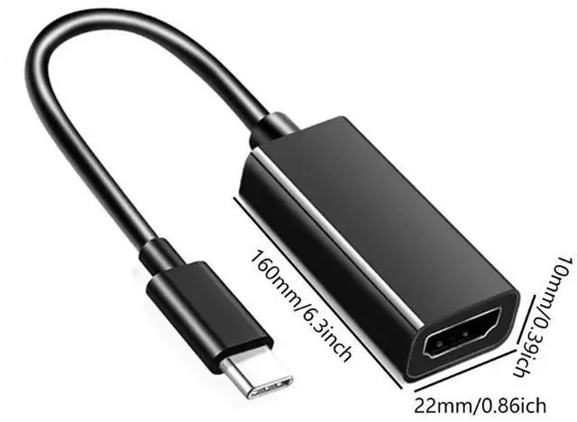 Alt view image 3 of 3 - Type C to HDMI-compatible Cable USB C Converter HD 4K USB 3.1 Cable Adapter for HDTV MacBook Laptop PC