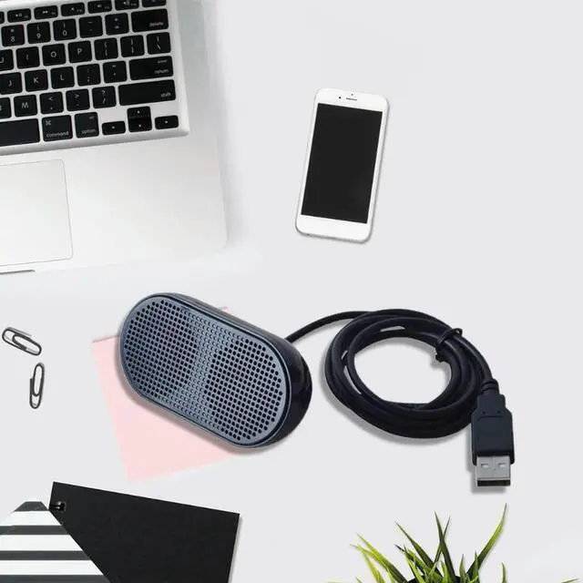 Alt view image 2 of 3 - USB Speaker Portable Loudspeaker Powered Stereo Multimedia Speaker for Notebook Laptop PC(Black)