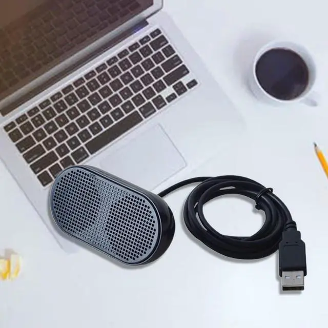 Alt view image 3 of 3 - USB Speaker Portable Loudspeaker Powered Stereo Multimedia Speaker for Notebook Laptop PC(Black)